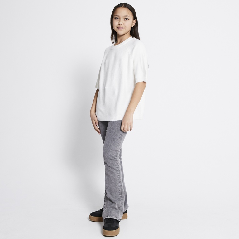 Basic knit tee "Knitted tee star" Off white